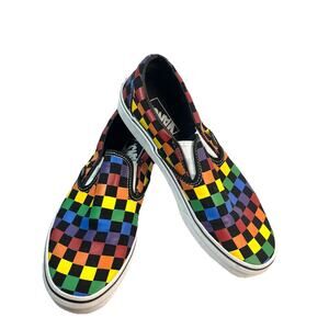 Vans Unisex Multicolor Checkerboard Slip On Skate Shoe Mens Size 6 Women’s 7.5